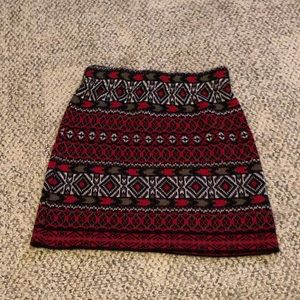 Knit mini skirt